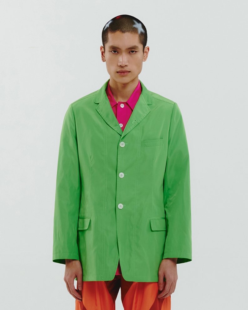 Green metallic Tailored Jacket